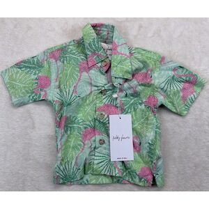 Kiddy Flowers Boys Hawaiian Shirt 3M NWT Tropical Pelican Print Made in Bali
